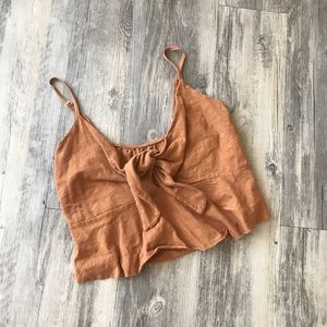 Boho tie crop top